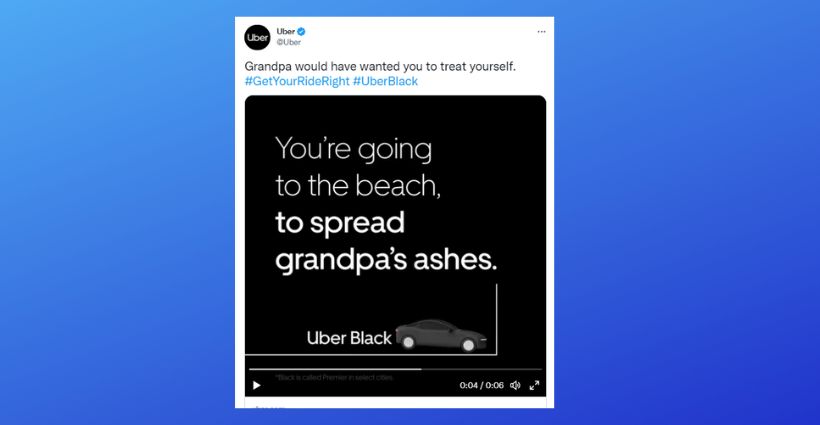 Uber India Ad: Black, XL, or Comfort to “Spread Grandpa’s Ashes”