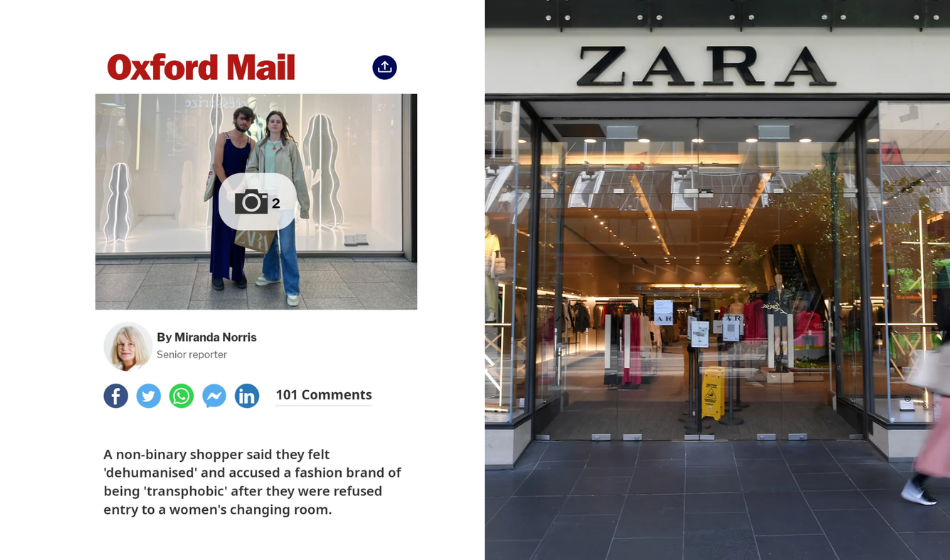 ZARA UK Fails 21-Year-Old Non-Binary Person a Safe Trial